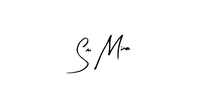 Best and Professional Signature Style for Sm Mina. Arty Signature Best Signature Style Collection. Sm Mina signature style 8 images and pictures png