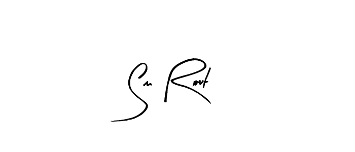 Similarly Arty Signature is the best handwritten signature design. Signature creator online .You can use it as an online autograph creator for name Sm Rout. Sm Rout signature style 8 images and pictures png