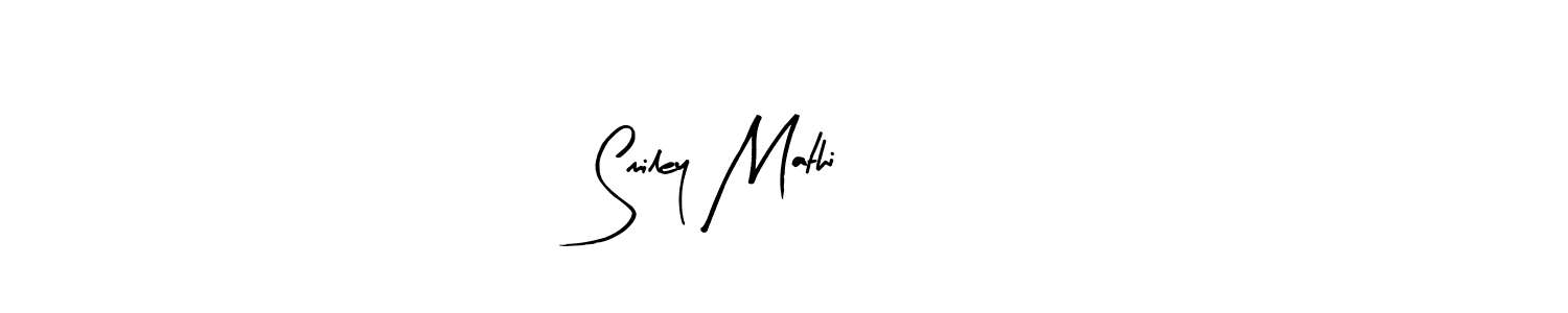 Use a signature maker to create a handwritten signature online. With this signature software, you can design (Arty Signature) your own signature for name Smiley Mathi 01. Smiley Mathi 01 signature style 8 images and pictures png
