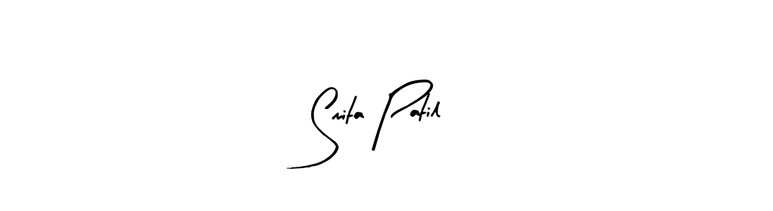 How to make Smita Patil name signature. Use Arty Signature style for creating short signs online. This is the latest handwritten sign. Smita Patil signature style 8 images and pictures png