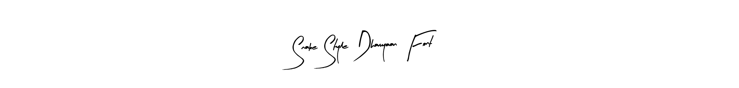 The best way (Arty Signature) to make a short signature is to pick only two or three words in your name. The name Snake Style Dhamyaan Font include a total of six letters. For converting this name. Snake Style Dhamyaan Font signature style 8 images and pictures png