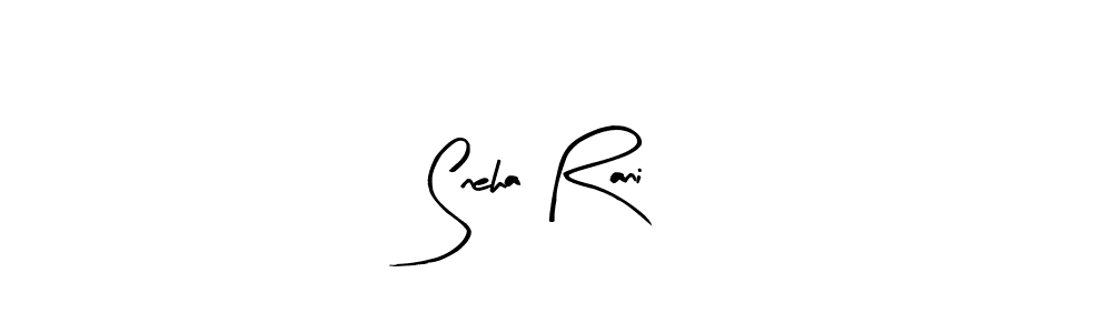 Arty Signature is a professional signature style that is perfect for those who want to add a touch of class to their signature. It is also a great choice for those who want to make their signature more unique. Get Sneha Rani name to fancy signature for free. Sneha Rani signature style 8 images and pictures png