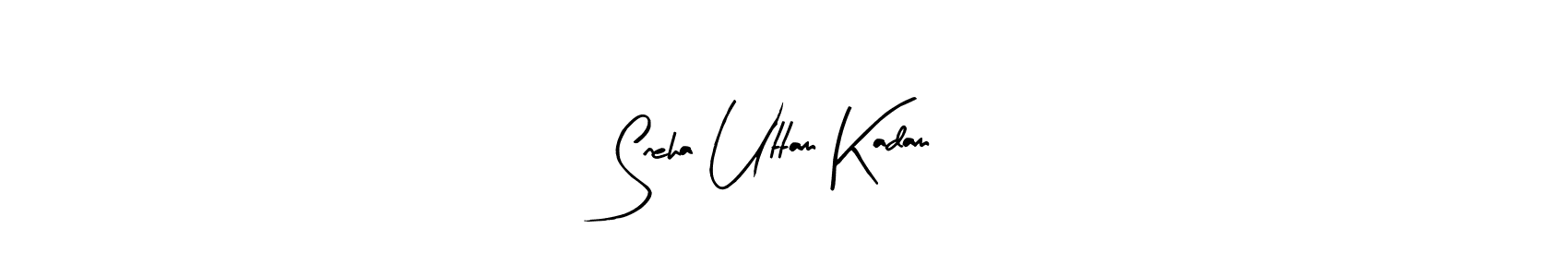 How to make Sneha Uttam Kadam name signature. Use Arty Signature style for creating short signs online. This is the latest handwritten sign. Sneha Uttam Kadam signature style 8 images and pictures png