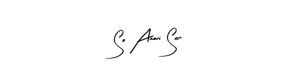 You should practise on your own different ways (Arty Signature) to write your name (So Amani Sen) in signature. don't let someone else do it for you. So Amani Sen signature style 8 images and pictures png