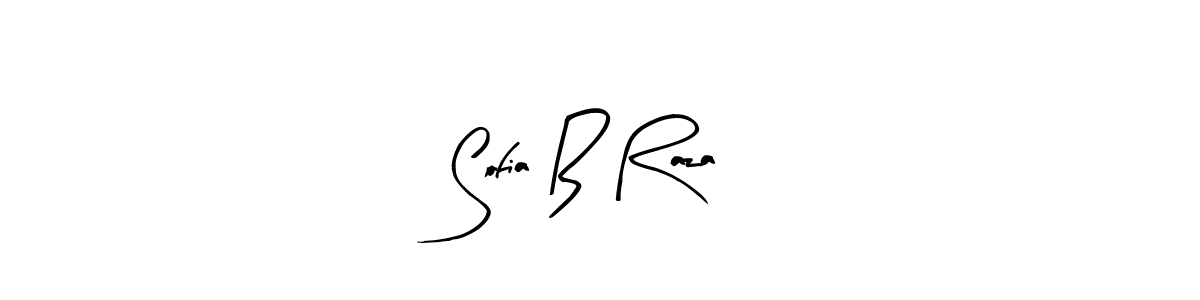 How to make Sofia B Raza name signature. Use Arty Signature style for creating short signs online. This is the latest handwritten sign. Sofia B Raza signature style 8 images and pictures png