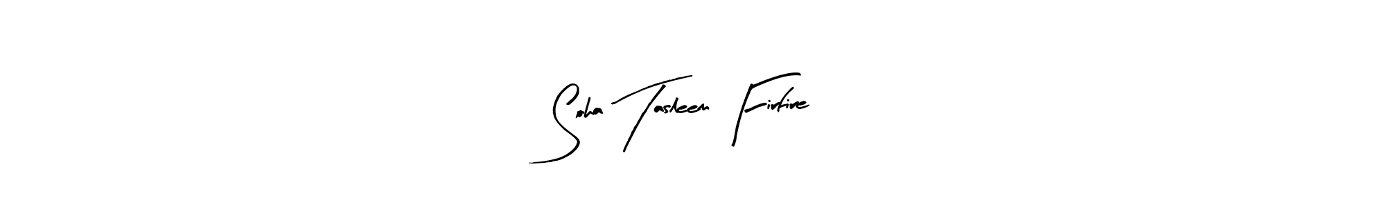 How to make Soha Tasleem Firfire name signature. Use Arty Signature style for creating short signs online. This is the latest handwritten sign. Soha Tasleem Firfire signature style 8 images and pictures png