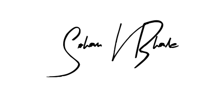 Achieve flawless digital penmanship with Soham V Bhale name in Arty Signature font. The perfect tool for creating online signatures. Soham V Bhale signature style 8 images and pictures png