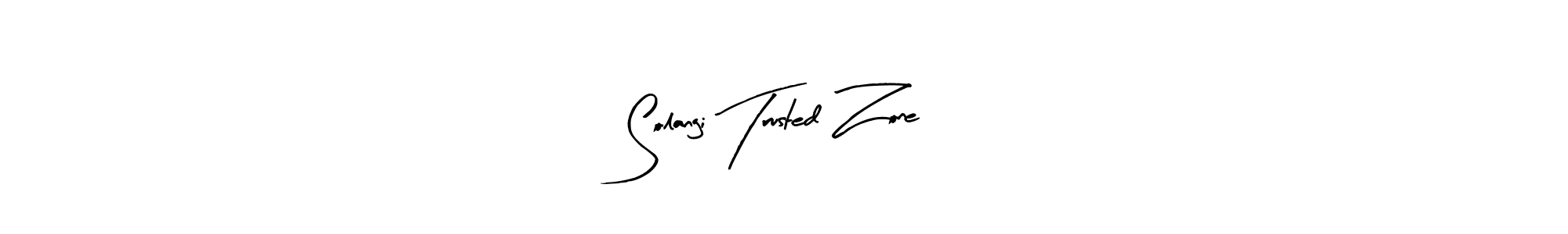 How to make Solangi Trusted Zone name signature. Use Arty Signature style for creating short signs online. This is the latest handwritten sign. Solangi Trusted Zone signature style 8 images and pictures png