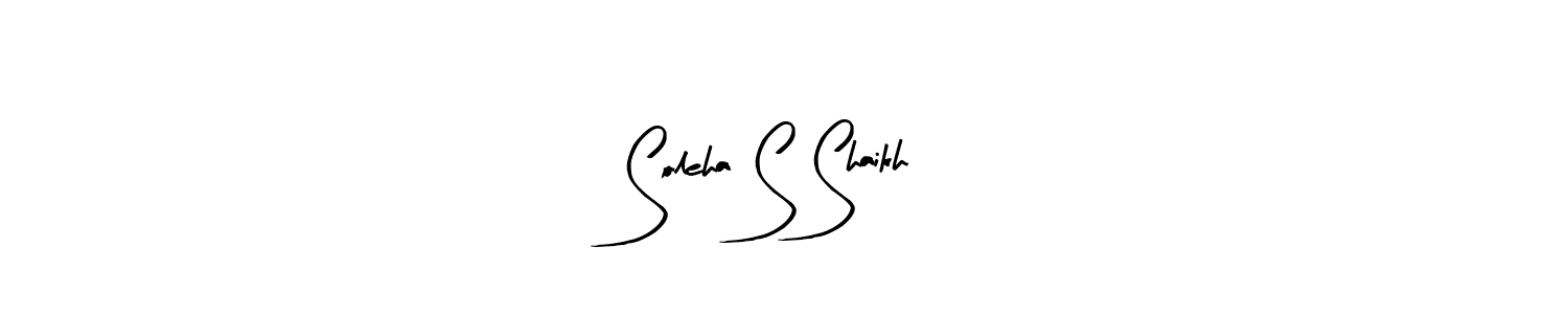 Arty Signature is a professional signature style that is perfect for those who want to add a touch of class to their signature. It is also a great choice for those who want to make their signature more unique. Get Soleha S Shaikh name to fancy signature for free. Soleha S Shaikh signature style 8 images and pictures png