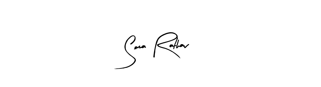 Similarly Arty Signature is the best handwritten signature design. Signature creator online .You can use it as an online autograph creator for name Soma Rathav. Soma Rathav signature style 8 images and pictures png