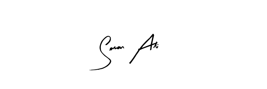 Soman Ali stylish signature style. Best Handwritten Sign (Arty Signature) for my name. Handwritten Signature Collection Ideas for my name Soman Ali. Soman Ali signature style 8 images and pictures png