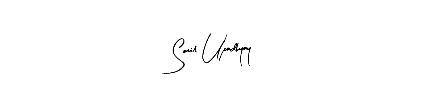 Make a beautiful signature design for name Somil Upadhyay. With this signature (Arty Signature) style, you can create a handwritten signature for free. Somil Upadhyay signature style 8 images and pictures png