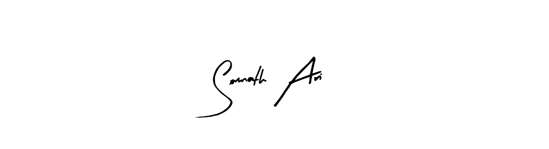 Design your own signature with our free online signature maker. With this signature software, you can create a handwritten (Arty Signature) signature for name Somnath Ari. Somnath Ari signature style 8 images and pictures png