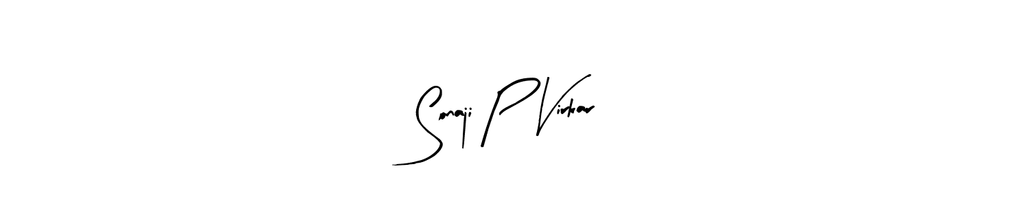 Sonaji P Virkar stylish signature style. Best Handwritten Sign (Arty Signature) for my name. Handwritten Signature Collection Ideas for my name Sonaji P Virkar. Sonaji P Virkar signature style 8 images and pictures png