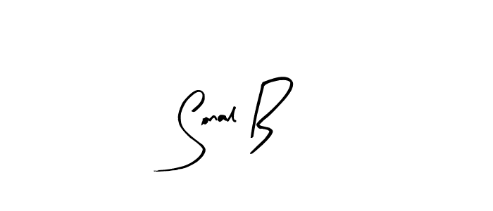 Design your own signature with our free online signature maker. With this signature software, you can create a handwritten (Arty Signature) signature for name Sonal B. Sonal B signature style 8 images and pictures png