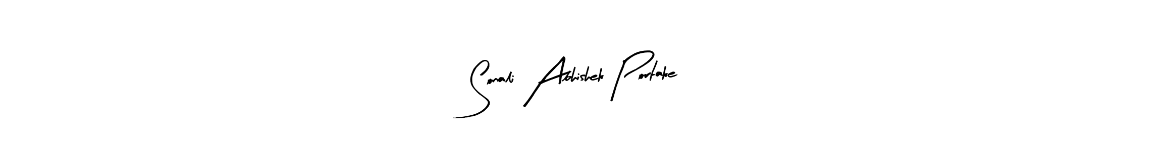 Make a short Sonali Abhishek Portake signature style. Manage your documents anywhere anytime using Arty Signature. Create and add eSignatures, submit forms, share and send files easily. Sonali Abhishek Portake signature style 8 images and pictures png