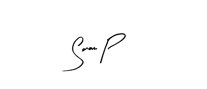 How to make Sonam P name signature. Use Arty Signature style for creating short signs online. This is the latest handwritten sign. Sonam P signature style 8 images and pictures png