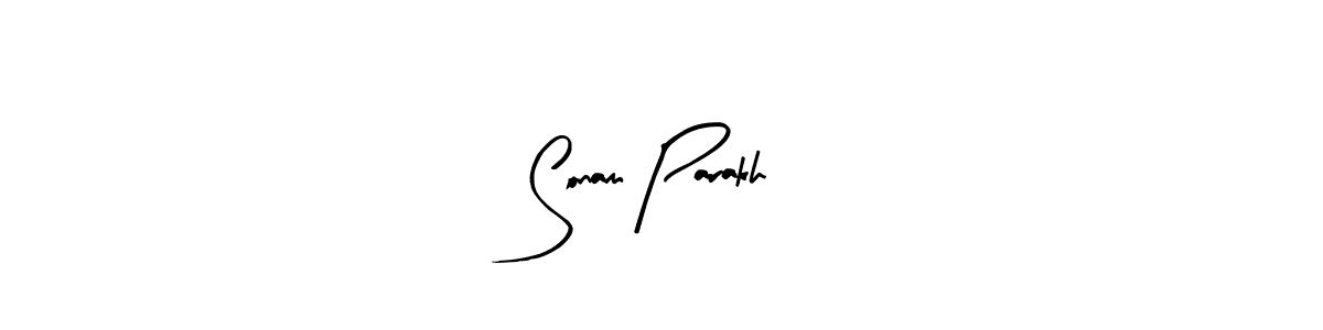 Arty Signature is a professional signature style that is perfect for those who want to add a touch of class to their signature. It is also a great choice for those who want to make their signature more unique. Get Sonam Parakh name to fancy signature for free. Sonam Parakh signature style 8 images and pictures png