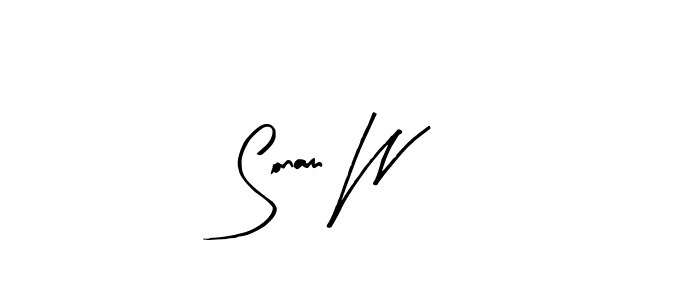 Also You can easily find your signature by using the search form. We will create Sonam W name handwritten signature images for you free of cost using Arty Signature sign style. Sonam W signature style 8 images and pictures png