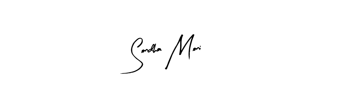 Design your own signature with our free online signature maker. With this signature software, you can create a handwritten (Arty Signature) signature for name Sondha Moni. Sondha Moni signature style 8 images and pictures png