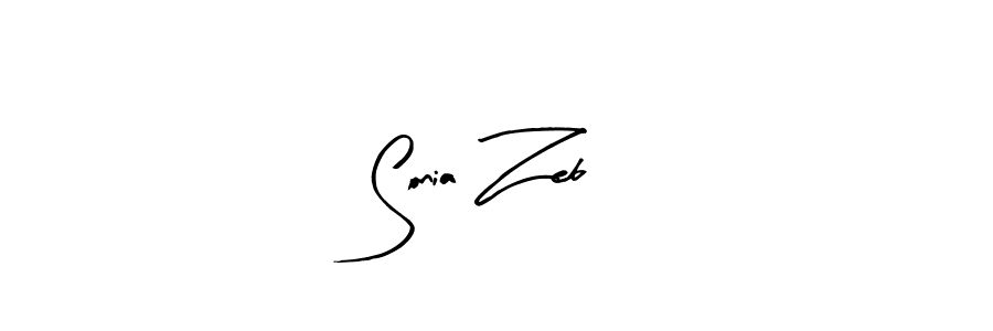 How to make Sonia Zeb name signature. Use Arty Signature style for creating short signs online. This is the latest handwritten sign. Sonia Zeb signature style 8 images and pictures png