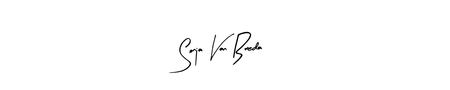 Arty Signature is a professional signature style that is perfect for those who want to add a touch of class to their signature. It is also a great choice for those who want to make their signature more unique. Get Sonja Van Breda name to fancy signature for free. Sonja Van Breda signature style 8 images and pictures png