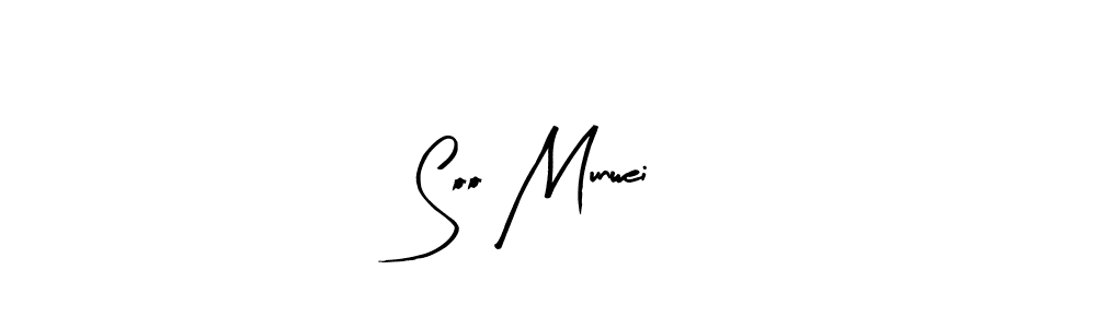 Soo Munwei stylish signature style. Best Handwritten Sign (Arty Signature) for my name. Handwritten Signature Collection Ideas for my name Soo Munwei. Soo Munwei signature style 8 images and pictures png