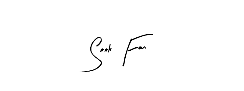 You should practise on your own different ways (Arty Signature) to write your name (Sook Fan) in signature. don't let someone else do it for you. Sook Fan signature style 8 images and pictures png