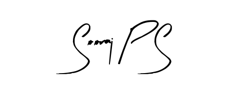 A timeless handwritten aesthetic for Sooraj P S. The Arty Signature font gives your signature a handcrafted feel with natural curves. Sooraj P S signature style 8 images and pictures png