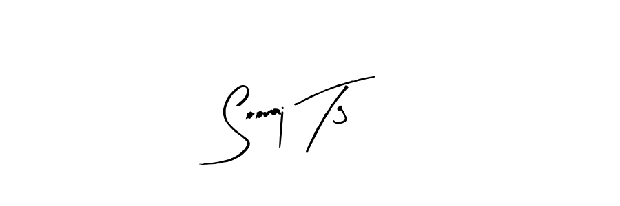 How to make Sooraj Tg name signature. Use Arty Signature style for creating short signs online. This is the latest handwritten sign. Sooraj Tg signature style 8 images and pictures png