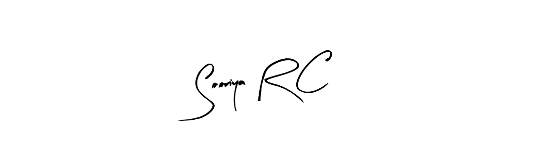 Sooriya R C stylish signature style. Best Handwritten Sign (Arty Signature) for my name. Handwritten Signature Collection Ideas for my name Sooriya R C. Sooriya R C signature style 8 images and pictures png