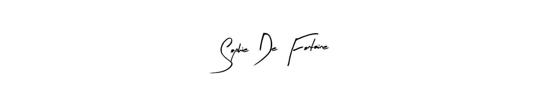 Arty Signature is a professional signature style that is perfect for those who want to add a touch of class to their signature. It is also a great choice for those who want to make their signature more unique. Get Sophie De Fontaine name to fancy signature for free. Sophie De Fontaine signature style 8 images and pictures png
