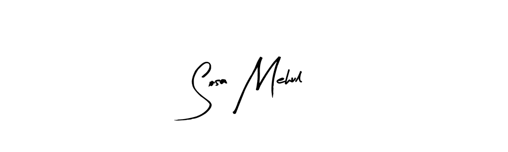 Create a beautiful signature design for name Sosa Mehul. With this signature (Arty Signature) fonts, you can make a handwritten signature for free. Sosa Mehul signature style 8 images and pictures png