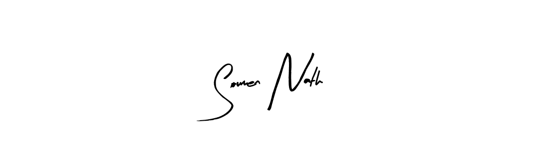 How to make Soumen Nath name signature. Use Arty Signature style for creating short signs online. This is the latest handwritten sign. Soumen Nath signature style 8 images and pictures png