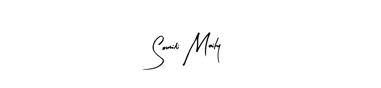 Create a beautiful signature design for name Soumili Maity. With this signature (Arty Signature) fonts, you can make a handwritten signature for free. Soumili Maity signature style 8 images and pictures png