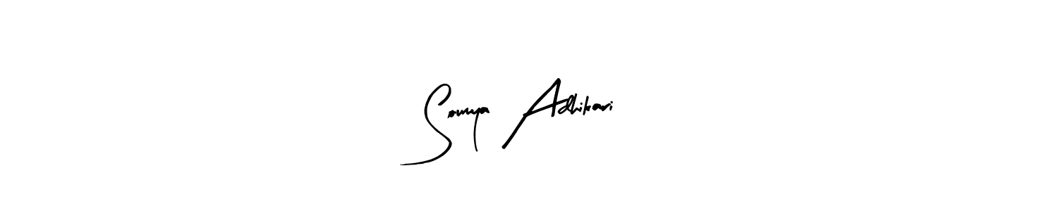 Soumya Adhikari stylish signature style. Best Handwritten Sign (Arty Signature) for my name. Handwritten Signature Collection Ideas for my name Soumya Adhikari. Soumya Adhikari signature style 8 images and pictures png