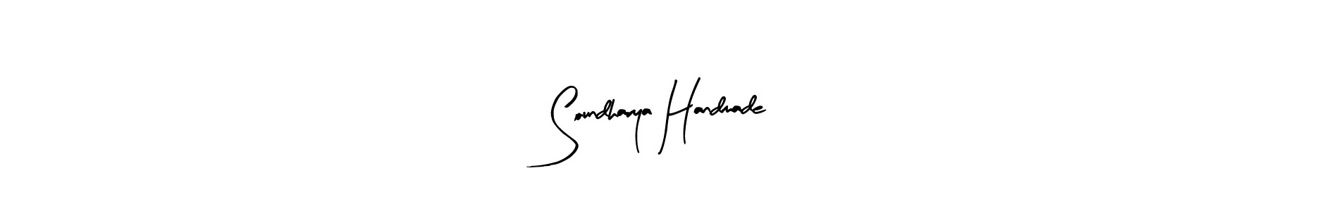 The best way (Arty Signature) to make a short signature is to pick only two or three words in your name. The name Soundharya Handmade include a total of six letters. For converting this name. Soundharya Handmade signature style 8 images and pictures png