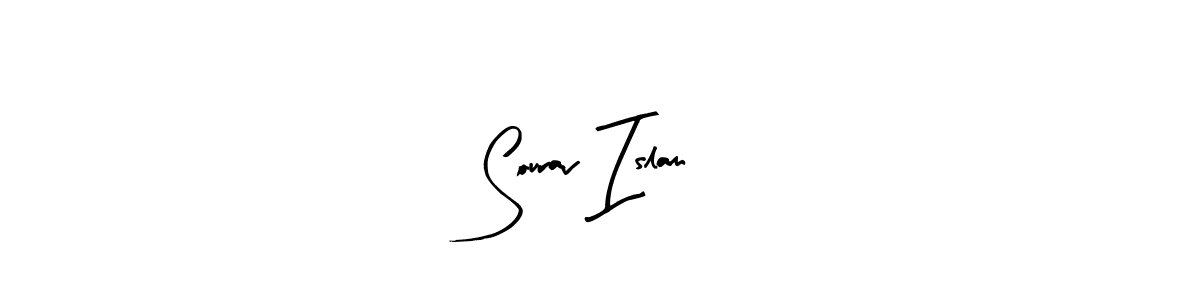 Create a beautiful signature design for name Sourav Islam. With this signature (Arty Signature) fonts, you can make a handwritten signature for free. Sourav Islam signature style 8 images and pictures png