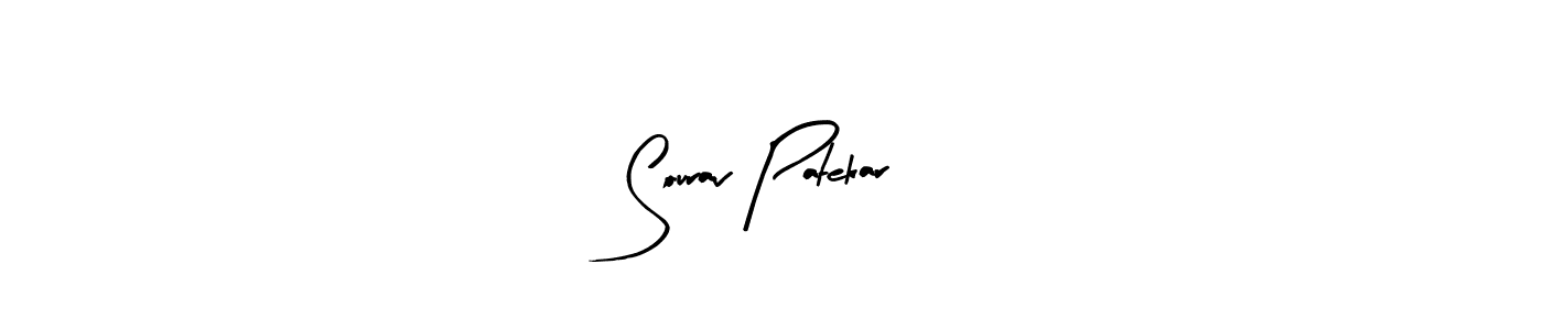 Arty Signature is a professional signature style that is perfect for those who want to add a touch of class to their signature. It is also a great choice for those who want to make their signature more unique. Get Sourav Patekar name to fancy signature for free. Sourav Patekar signature style 8 images and pictures png
