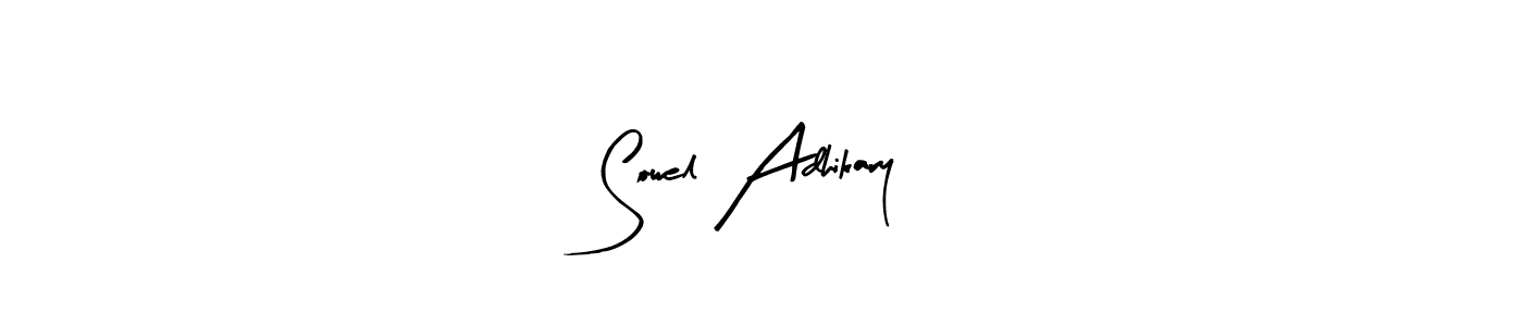 Use a signature maker to create a handwritten signature online. With this signature software, you can design (Arty Signature) your own signature for name Sowel Adhikary. Sowel Adhikary signature style 8 images and pictures png