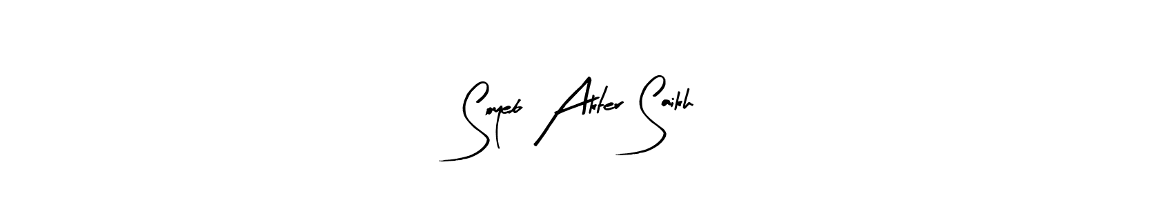Design your own signature with our free online signature maker. With this signature software, you can create a handwritten (Arty Signature) signature for name Soyeb Akter Saikh. Soyeb Akter Saikh signature style 8 images and pictures png