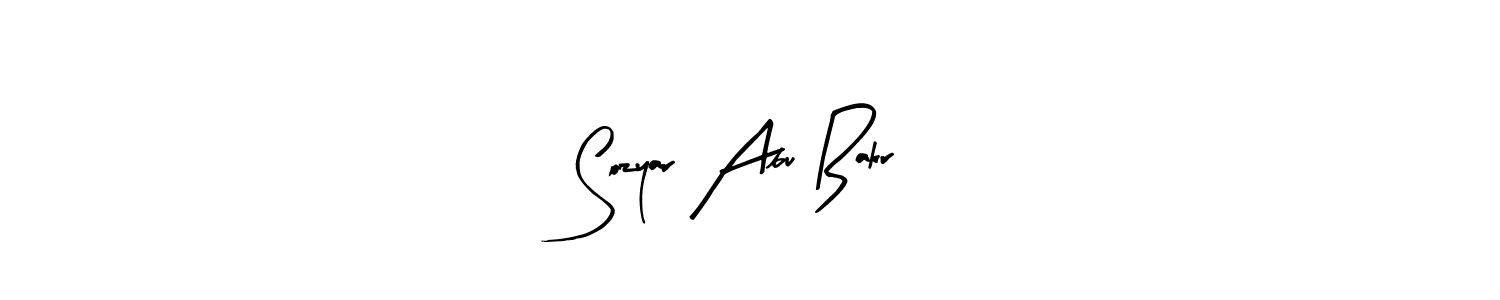 Also You can easily find your signature by using the search form. We will create Sozyar Abu Bakr name handwritten signature images for you free of cost using Arty Signature sign style. Sozyar Abu Bakr signature style 8 images and pictures png