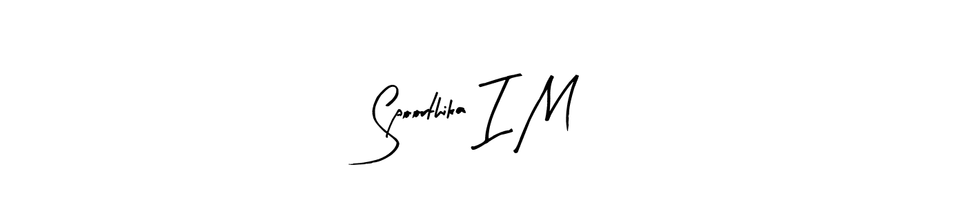 Make a beautiful signature design for name Spoorthika I M. With this signature (Arty Signature) style, you can create a handwritten signature for free. Spoorthika I M signature style 8 images and pictures png