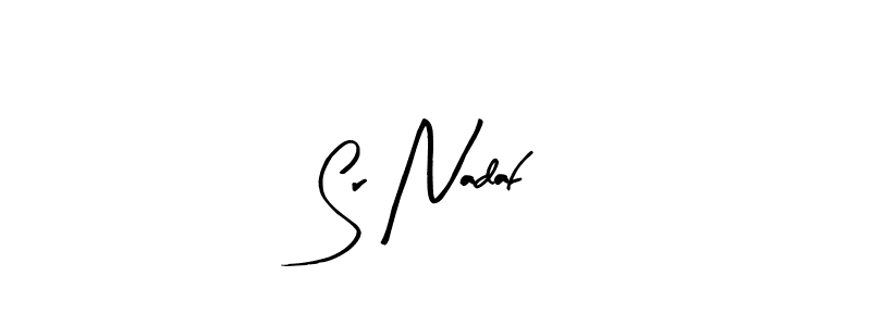 Here are the top 10 professional signature styles for the name Sr Nadaf. These are the best autograph styles you can use for your name. Sr Nadaf signature style 8 images and pictures png