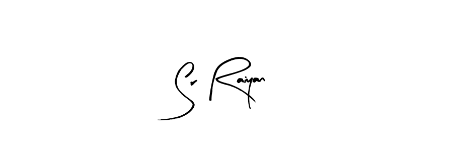Design your own signature with our free online signature maker. With this signature software, you can create a handwritten (Arty Signature) signature for name Sr Raiyan. Sr Raiyan signature style 8 images and pictures png