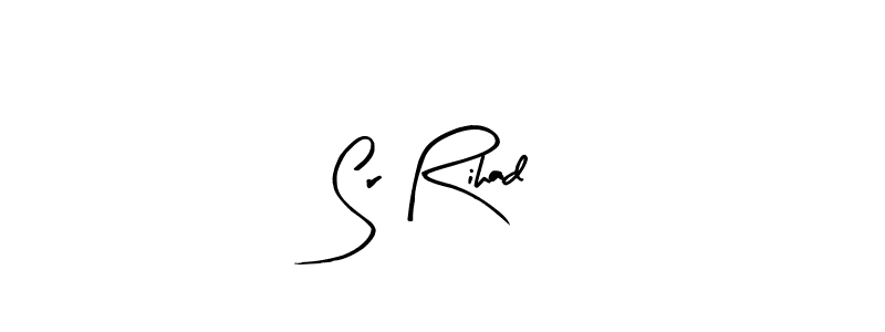 Also You can easily find your signature by using the search form. We will create Sr Rihad name handwritten signature images for you free of cost using Arty Signature sign style. Sr Rihad signature style 8 images and pictures png