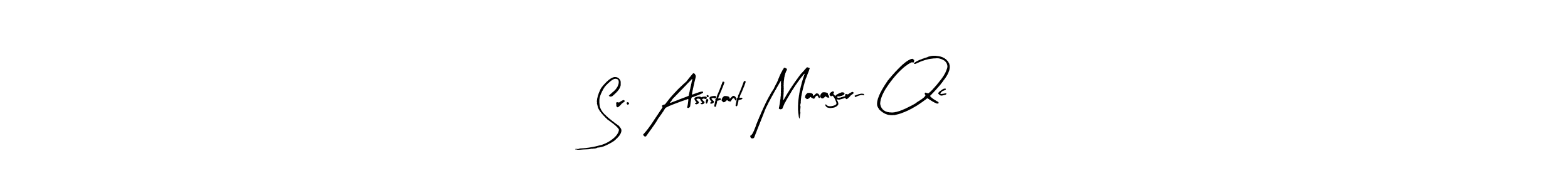 Use a signature maker to create a handwritten signature online. With this signature software, you can design (Arty Signature) your own signature for name Sr. Assistant Manager- Qc. Sr. Assistant Manager- Qc signature style 8 images and pictures png