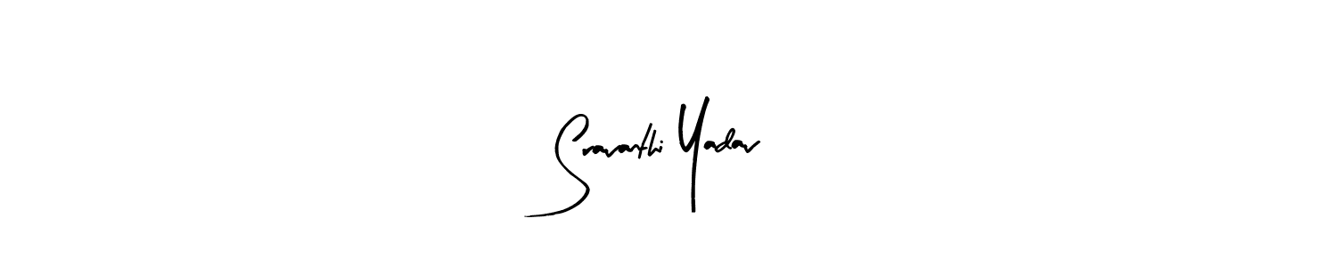 if you are searching for the best signature style for your name Sravanthi Yadav. so please give up your signature search. here we have designed multiple signature styles  using Arty Signature. Sravanthi Yadav signature style 8 images and pictures png