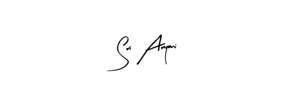 if you are searching for the best signature style for your name Sri Aryani. so please give up your signature search. here we have designed multiple signature styles  using Arty Signature. Sri Aryani signature style 8 images and pictures png