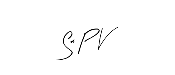Arty Signature is a professional signature style that is perfect for those who want to add a touch of class to their signature. It is also a great choice for those who want to make their signature more unique. Get Sri P V name to fancy signature for free. Sri P V signature style 8 images and pictures png